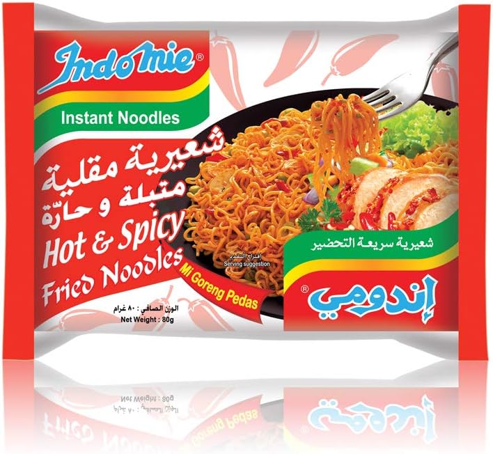 Indomie Hot & Spicy Fried Noodles 5x80g Saudi Made Pakistan – By Baqala