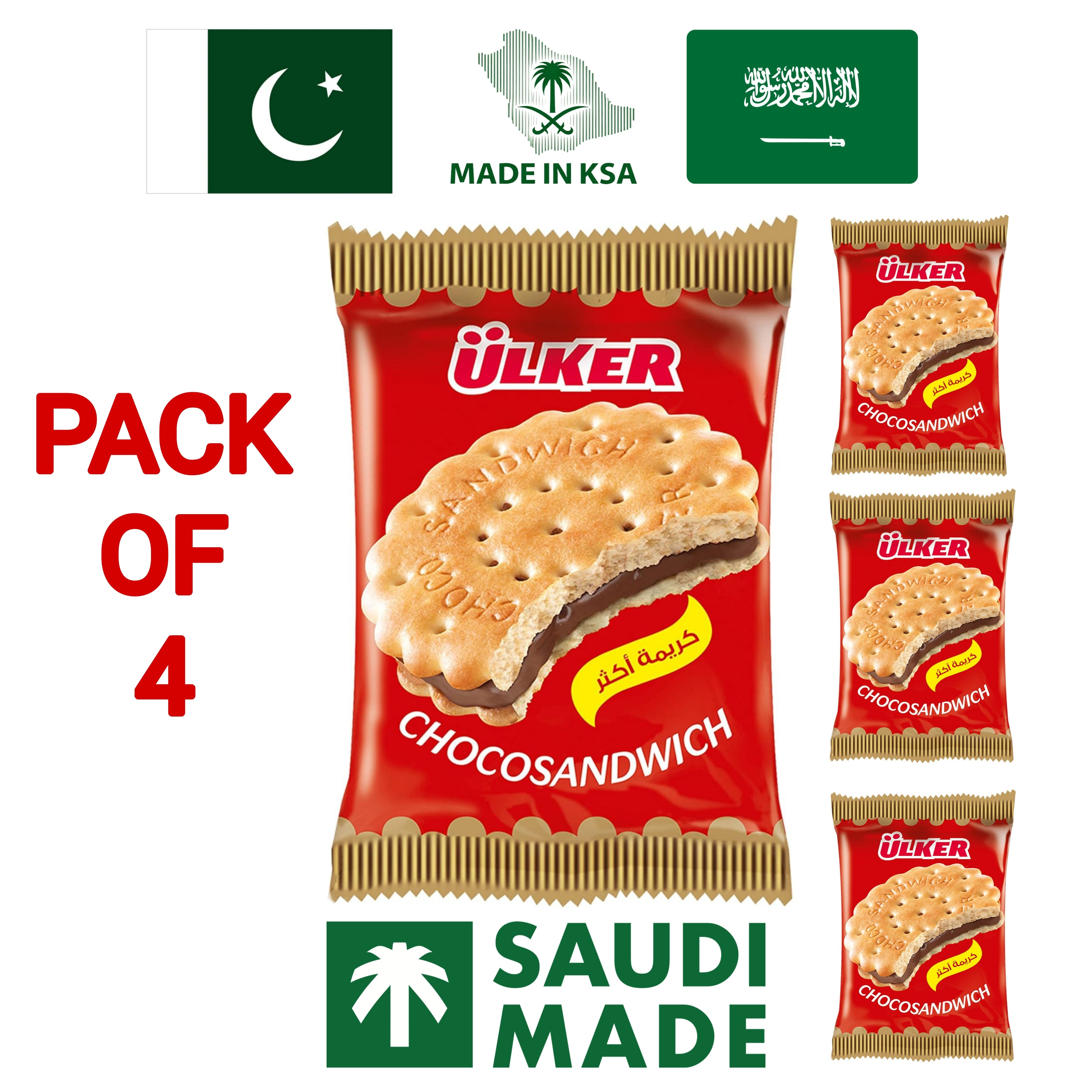 Ulker Chocosandwich Biscuits 23.5g x 4 Pack Saudi Made Pakistan – By Baqala